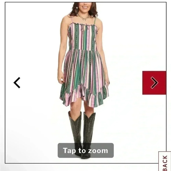 Wrangler Dresses & Skirts - Wrangler Women's Colorful Aztec Stripe Ruffled Sleeveless Dress